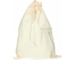 Sacs / sacs de rangement en toile de coton blanc avec cordon de fermeture 49 x 75 cm - sacs cadeaux / goodie bags