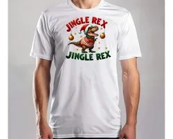 Jingle Rex - T Shirt - MerryChristmas - ChristmasVibes - Funny - Sarcasm - VrolijkKerstfeest - Kerstmis - Grappig - Sarcasme - Dinosaur