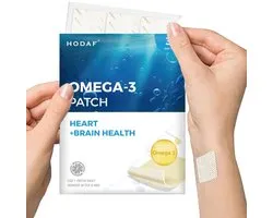 Autocollant/patch Omega 3 - Patch Omega 3 - Complément pour le cœur et le cerveau, soutien de la peau, des cheveux et des ongles - EPA, DHA, CoQ10 - Patch transdermique