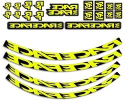 Velg Decal Kit - Sticker Set - Fiets Personaliseren - Kleine Offset - 48.7 x 13.1 cm - Neon Geel