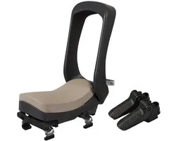 Urban Iki Junior Fietsstoeltje - Bincho Black/Inaho Beige - Met Montagekader