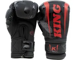 King Pro Boxing - Gants de boxe Shogun - Zwart/ Rouge - Taille 12 oz