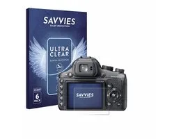 Savvies - Screenprotector voor Fujifilm FinePix X-S1 - Folie Beschermfolie transparant 6 Stuks