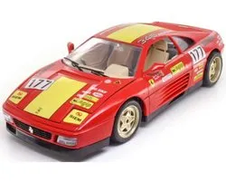 Ferrari 348tb Evoluzione 1991 (rood) (30 cm) 1/18 Bburago - Modelauto - Schaalmodel - Model auto - Miniatuurauto