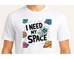 I Need My Space - T Shirt - Cute - Sarcastic - GoodVibes - Funny - Gift - Cadeau - Sarcastisch - schattig - lief - feelgood - Alien - GalaxyVibes - Astronaut - UFO - Kosmisch