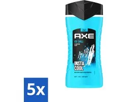 5 x Axe - Gel douche 3 en 1 - Ice Chill - Menthol glacé - Insta Cool - 100 % végétal - 150 ml - 3 en 1 - Parfum 12 Geur - AXE - Ice Chill