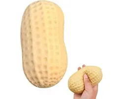 Jouet à presser en forme de cacahuète - Squishy à montée lente - Jouet sensoriel - Balle anti-stress cacahuète - Sensoriel - Fidget Squishy - jouets fidget adultes - Jouet anti-stress