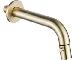 FugaFlow Eccelente Arredo Fonteinkraan - inbouw - uitloop 18cm - inkortbaar - PVD - geborsteld messing (goud)