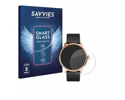 Lot de 3 protections d'écran Savvies - compatibles avec Withings ScanWatch Light - film protecteur en verre transparent