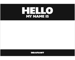 Hello My Name is Stickers - Zwart - 50 stuks