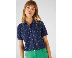 Damart - Poloshirt gebreid piqué - Dames - Blauw - L