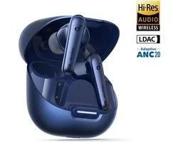 Soundcore by Anker soundcore Liberty 4 NC - Écouteurs sans fil à réduction de bruit (bleu foncé) - Réduction du bruit de 98,5 % - Suppression adaptative du bruit aux oreilles et à l'environnement - Hi résolution - Batterie 50H