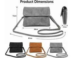 Crossbody Bag for Women, Mini PU Leather Shoulder Bag with Detachable Strap, Small Crossbody Purse for Travel, Work, Shopping, Dating, Party, Daily Use, Women and Girls