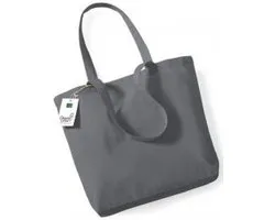 Westford Mill Organic Cotton Shopper WM180 - Graphite Grey - 32 x 35 x 12 cm