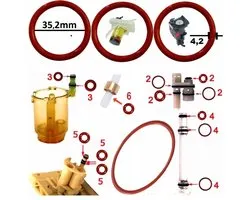 Joints - Kit de réparation - Joint torique - Joint torique pour DELONGHI Eletta - Produit de remplacement / Contenu de la livraison : 19 pièces de joints