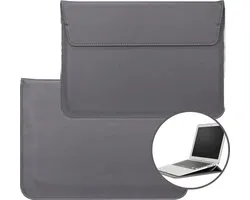 Housse pour ordinateur portable en cuir avec support - 13 pouces - Sacoche pour ordinateur portable pour Macbook Air, Macbook Pro, Chromebook, Dell, Google, Asus, etc.