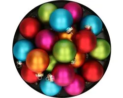 Inge Christmas Goods Boules de Noël - 13x pcs - colorées - verre - 6 cm