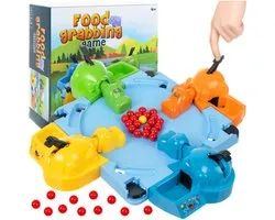 Jeu d'arcade Iso Trade Hungry Hippos – jeu familial classique avec des hippopotames et des balles colorés