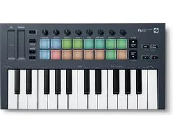 Novation Launchkey Mini 25 MK4 - MIDI Keyboard Controller - 2 Octaven Mini-Toetsen - 16 FSR Drumpad - 8 Encoders - OLED Display - USB-C - DAW Integratie