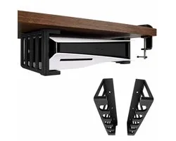 Onder Bureau Houder Geschikt voor PlayStation 5 Disc Editie – Console Beugel Onder Tafel Geschikt Voor PS5 Disc Version – Onzichtbare Montage – Ruimtebesparende Gaming Setup Accessoire – Zwart