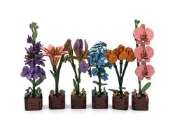 Inspirebox Modelbouwpakket Set van 6 - Decoratieve Bloem - 3D Houten Puzzel - Bouwpakket voor Volwassenen en Kinderen - Creatief Knutselen - DIY Modelbouwpakketten