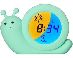 Alecto Baby BC110GN SIMON - Slaaptrainer - Nachtlampje - Kinderwekker - Mint Groen