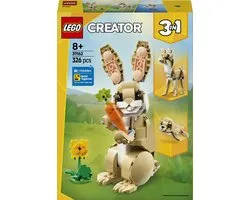 LEGO Creator 3in1 Lief konijn, Lama en Zeehond Meisjes Speelgoed voor 8 jaar en Ouder 31162