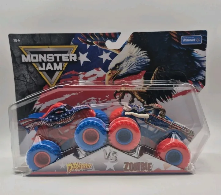 SpinMaster Monster Jam Stars & Stripes 2026  Dragon vs Zombie  Walmart Exclusive