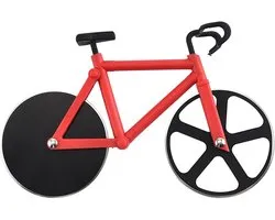 Pizza Snijder met Antiaanbaklaag - Creatieve Accessoires voor Pizzas, Pannenkoeken en Gebak - Handige en Wasbare Pizza Cutter in Leuke Fiets Design