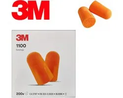 Oordop 37dB EN 352-2 verpakking van 200 - 3M 1100 Earplugs