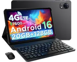 DOOGEE Tab G5 VIP - Tablet - 20GB + 128GB (2TB TF) - 4G LTE - Android 16 - 10 inth 120Hz IPS HD - Unisoc T7200 - 7500mAh - 2 Lautsprecher - Widevine L1 - Face ID - GPS -Met toetsenbord, muis, stylus, koptelefoon