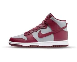 Nike Dunk High Dark Beetroot - maat EU 38.5 - DD1399-600 - bordeaux rood - lichtgrijs - hoge sneakers - unisex