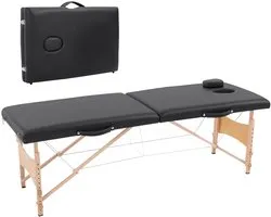 HOMCOM Table de massage table de massage mobile banc cosmétique réglable en hauteur hêtre 503-001