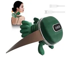 Nekmassage Apparaat - Verwarmde Massagehand - LED-Display - Arm, Rug, Been & Schouder Massager met Infrarood - Massagekussen - Shiatsu Massagekussen - Draadloos - Groen