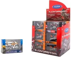 Motorfiets Speelgoed - Crossmotor Model - Cadeau Idee - Schaal 1:18 - 7 x 9 x 10 cm - Meerkleurig