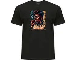 Nice Weed t-shirt Enjoy Moment chill model 100% cotton high quality Funny t-shirt with weed quote