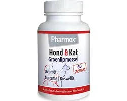Pharmox Hond & Kat Groenlipmossel 60 capsules - Voor soepele gewrichten en sterke botten