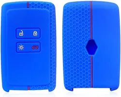 car key cover suitable for Renault Captur Megane Talisman Espace Clio Zoe Koleos Scenic 4 Arkana Dacia Sandero (blue) ASIN