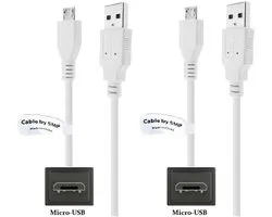 2 stuks OneOne 0,3m Micro USB kabel. Stevige laadkabel. Oplaadkabel snoer past op past op Bose Soundlink Mini 2 ( Niet voor Soundlink 2 of Mini 2 SPECIAL EDITION ), Revolve, Revolve Plus, Revolve 2, Revolve Plus 2