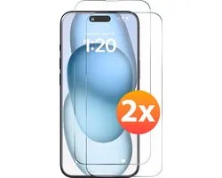 Screenprotector - 2 stuks - Geschikt voor iPhone 15 Plus / 15 Pro Max Tempered Glass - Extra Sterk – beschermglas