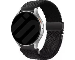 Strap-it Nylon Bandje 20mm met Parachutesluiting – geschikt voor Samsung Galaxy Watch 7 40 & 44mm/ 6 (Classic)/ 5 (Pro)/ 4 (Classic)/ 3 41mm/ Active (2)/ 1 42mm/ FE/ Withings ScanWatch 2 42mm/ Garmin Vivoactive 5/3/ Polar Pacer/ Ignite 1/2/3 – Zwart