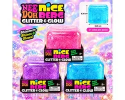 NeeDoh® Ice Berg Glitter & Glow – Super grand 1 Pièce — Jouet Fidget Squishy – Super Solid Squish – Jouet anti-stress à presser l