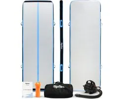 Flipflex - Airtrack 4 meter - 10 cm dik - Opblaasbare turnmat - Incl. miniblower