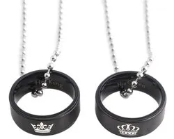Bagues King et Reine - Set de colliers pour Hem et Cheveux - Ensemble de couple - Ensemble de relation - Cadeau de relation - Cadeaux pour hommes - Cadeau de Noël pour hommes - Cadeau de Noël - Cadeaux de Noël Klein