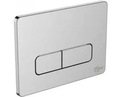 Ideal standard bedieningsplaat 23x17cm softedge tweeknops chroom
