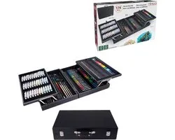 Artico Coffret à dessin et peinture en bois, 174 pièces