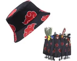 Naruto Akatsuki bucket hat | Naruto | Sasuke | Itachi | Madara | Kakashi | Naruto Shippuden | Hokage | Vissershoed | Bucket hat | Akatsuki hoed | Anime | Manga | Cosplay |