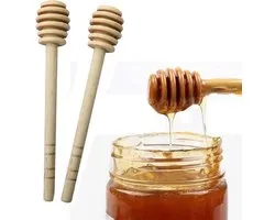 Cuillère à miel - Louche - Bois - Honeydripper - Ustensiles de cuisine - Petit déjeuner - Bois - 2 pièces - 15,5 cm
