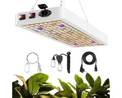 MUPOO LED Grow Light 100W - Dual Chip - Veg & Bloom Schakelaar - Volledig Spectrum + UV & IR - Krachtige Kweeklamp - Vervangt HPS - Voor Binnen
