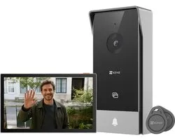EZVIZ HP5 2MP Visiophone vidéo – Kit de sonnette avec écran – Communication bidirectionnelle – Ouverture à distance de la porte et du portail – Wi-Fi 6